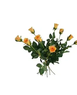 Kvety Umelá kvetina púčik Ruža žltá, 64 cm, 9 ks