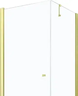 Sprchovacie kúty MEXEN/S - PRETORIA sprchovací kút 90x70, transparent, zlatá 852-090-070-50-00