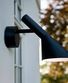 Vonkajšie nástenné svietidlá Louis Poulsen Louis Poulsen AJ – vonkajšie LED svietidlo, čierne
