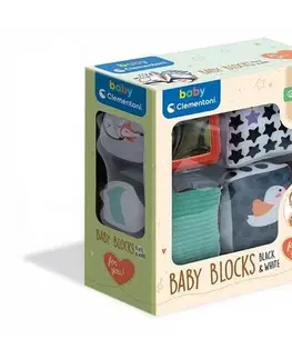 Hračky Clemmy baby Detská textilné kocky, čierno-biela