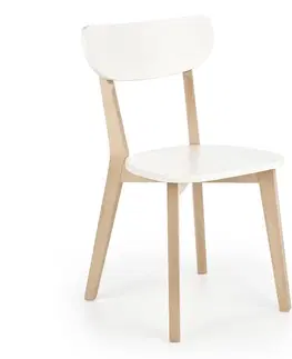 Drevené stoličky Stolička Buggi drevo/MDF biela 45x50x81