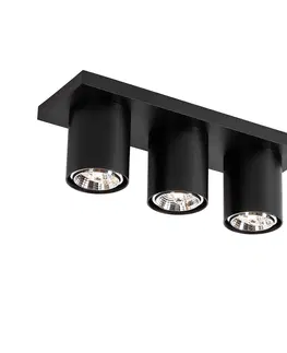 Bodove svetla Moderné stropné bodové svietidlo čierne 3-svetlo - Tubo