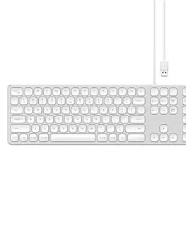 Klávesnice Satechi klávesnica Aluminium Wired USB Keyboard pre Mac, strieborná ST-AMWKS