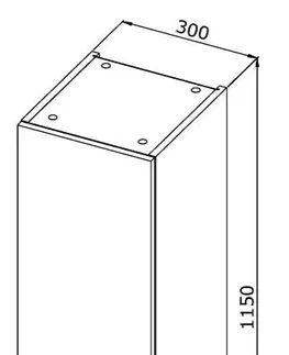 Kúpeľňový nábytok HOPA - Bočná vysoká skrinka Viky C - Smer zatváranie - Ľavé (SX) OLNVIKI303L