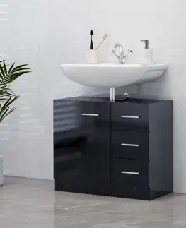 Kúpeľňové skrinky Skrinka pod umývadlo DTD Dekorhome Sivá