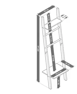 Bookcases & Standing Shelves Rebríkový regál
