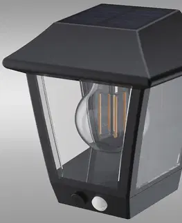 Vonkajšie moderné svietidlá Nástenná Lampa snímač pohybu 46821 Black K1