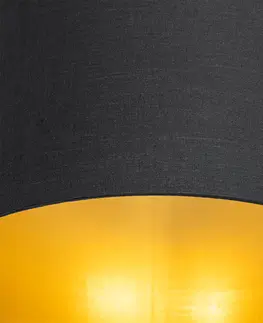 Stropne svietidla Stropné svietidlo čierne so zlatým vnútorným 5-svetlom - Multidrum