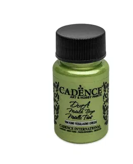 Hračky CADENCE - Farba akrylová Cadence D.Metalic, sv. zelená,50 ml