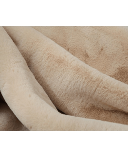 Deky KONDELA Rabita New Typ 2 kožušinová deka béžová