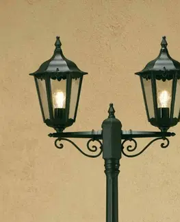 Verejné osvetlenie Konstsmide Stĺpové svietidlo Firenze, 2-plameňové zelené