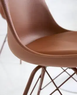 Jedálenské stoličky a kreslá Jedálenská stolička 4 ks IKAROS Dekorhome Ružová