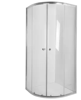 Sprchovacie kúty INVENA - Sprchovací kút štvorec PARLA, profil: chróm, sklo číre 80x80 AK-48-185-O