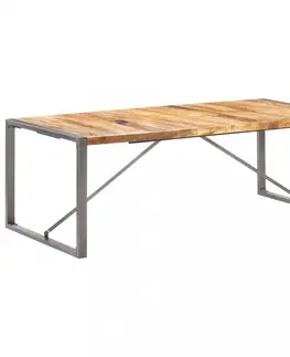 Jedálenské stoly Jedálenský stôl hnedá / sivá Dekorhome 180x90x75 cm