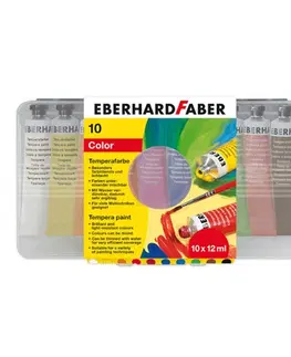 Hračky FABER CASTELL - Temperové farby v tube 12 ml, 10 farieb