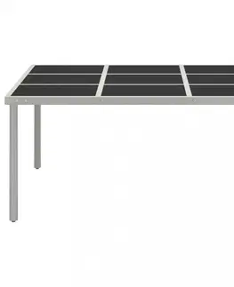 Kovové Záhradný jedálenský stôl kov / sklo Dekorhome