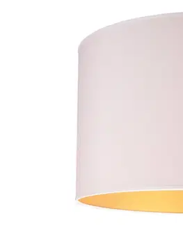 Závesné svietidlá Duolla Závesná lampa Roller biela/zlatá, Ø 25 cm, 5-pl.