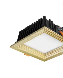 Svietidlá APLED APLED -LED Podhľadové SQUARE WOODLINE LED/6W/230V 4000K 12x12 cm borovica masív 