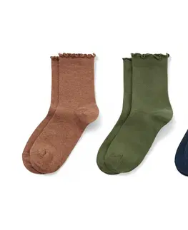 Socks Ponožky s volánikovým lemom, 3 páry