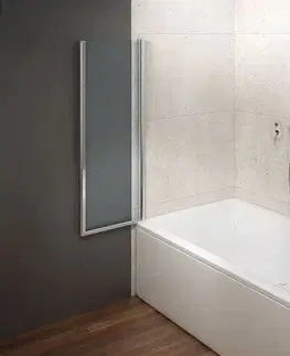 Sprchové dvere AQUALINE - WILA vaňová zástena 900x1400 skladacie, chrom, číre sklo AQ5742