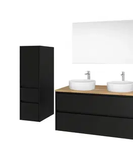 Kúpeľňový nábytok MEREO - Opto, kúpeľňová skrinka s keramickým umývadlom 61 cm, čierna CN940
