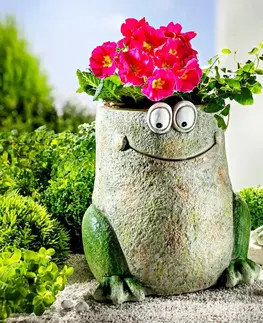 Kvetináče, hrantíky a dekorácie Dekoratívny kvetináč Žabiak Harald