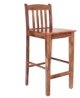 Jedálenské stoličky Barová stolička s priečkami indický masív palisander