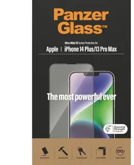 Ochranné fólie pre mobilné telefóny Ochranné sklo PanzerGlass UWF AB pre Apple iPhone 14 Plus13 Pro Max, čierne 2773
