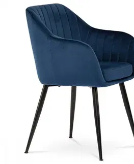 Stoličky Jedálenská stolička PIKA Autronic Modrá