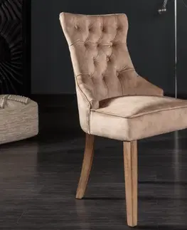 Stoličky - moderné LuxD 24853 Dizajnová stolička Queen zamat kávová