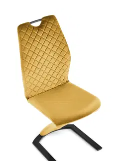 Jedálenské stoličky HALMAR K442 jedálenská stolička horčicová / čierna