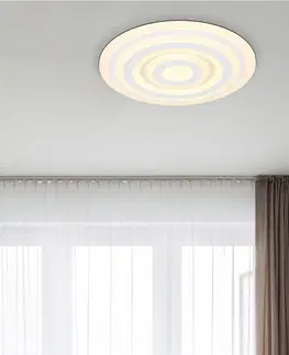 Stropné svietidlá Globo Alois LED stropné svietidlo, biele, Ø 49 cm, kov/akryl