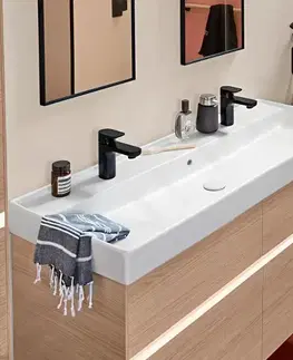 Kúpeľňa VILLEROY & BOCH - Collaro Dvojumývadlo nábytkové, 1200x470 mm, s prepadom, 2 otvory na batériu, alpská biela 4A33C401