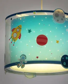 Závesné svietidlá Dalber Detské závesné svietidlo Planéty s motívom