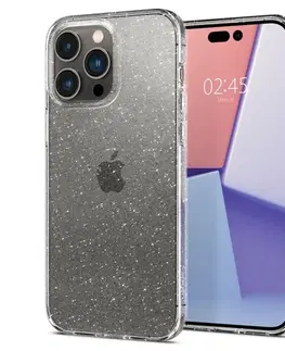 Puzdrá na mobilné telefóny Zadný kryt Zadný kryt Spigen Liquid Crystal Glitter pre Apple iPhone 14 Pro, crystal quartz ACS04954
