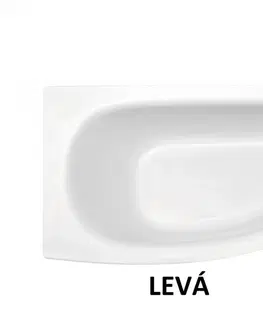Vane HOPA - Asymetrická vaňa MILENA - Nožičky k vani - S nožičkami, Rozmer vane - 150 × 70 cm, Spôsob prevedenia - Ľavé VANMIL150L+OLVPINOZ