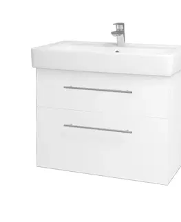 Kúpeľňový nábytok Dreja - Kúpeľňová skrinka Q MAX SZZ2 80 - N01 Biela lesk / Úchytka T02 / L01 Biela vysoký lesk 60193B