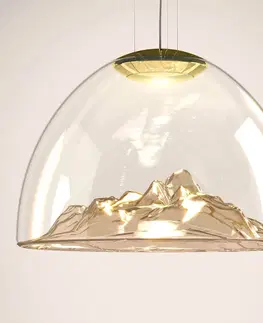 Závesné svietidlá Axo Light Axolight Mountain View závesné LED, jantár–zlato