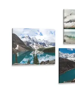 Zostavy obrazov Set obrazov očarujúce horské krajiny
