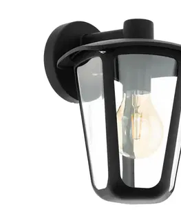 Záhradné lampy Eglo Eglo 98121 - Vonkajšie nástenné svietidlo MONREALE 1xE27/60W/230V IP44 čierna 