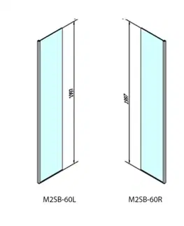 Sprchovacie kúty POLYSAN - MODULAR SHOWER prídavný panel na inštaláciu na stenu modulu 2, 600 ľavý MS2B-60L