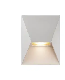 Vonkajšie nástenné svietidlá Nordlux Vonkajšie nástenné svietidlo Pontio 15, šírka 15 cm, biele