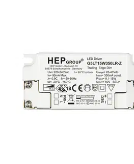Napájacie zdroje s konštantným prúdom HEP LED budič G6LT, 15 W, 350 mA, stmievateľný, CC