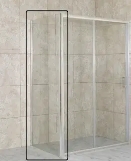 Sprchovacie kúty HOPA - Pevná stena RUTIS - FARBA rámu - Hliník leštený, Rozmer A - 90, Smer zatvárania - Univerzálny Ľavé / Pravé, Výplň - Číre bezpečnostné sklo - 6 mm OLBFIXGLA90CC