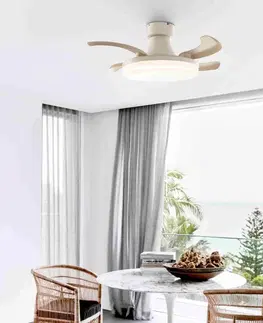 Stropné ventilátory so svetlom Beacon Lighting Strop ventilátor Fanaway Orbit LED žiarovka biela