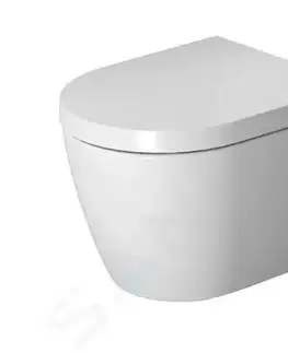 Záchody DURAVIT - ME by Starck Závesné WC Compact, Rimless, biela/matná biela 2530092600