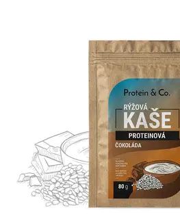 Kaše, müsli a cereálie Protein & Co. Proteínová ryžová kaša 80 g Zvoľ príchuť: Čokoláda