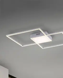 Stropné svietidlá JUST LIGHT. Stropné LED svetlo Asmin, CCT, oceľ, 60x60 cm