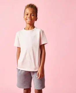 nohavice Detské bavlnené tričko unisex ružové