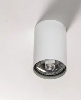 Bodové svetlá Argon Povrchový stropný bod Tubo Ø 12 cm, biely